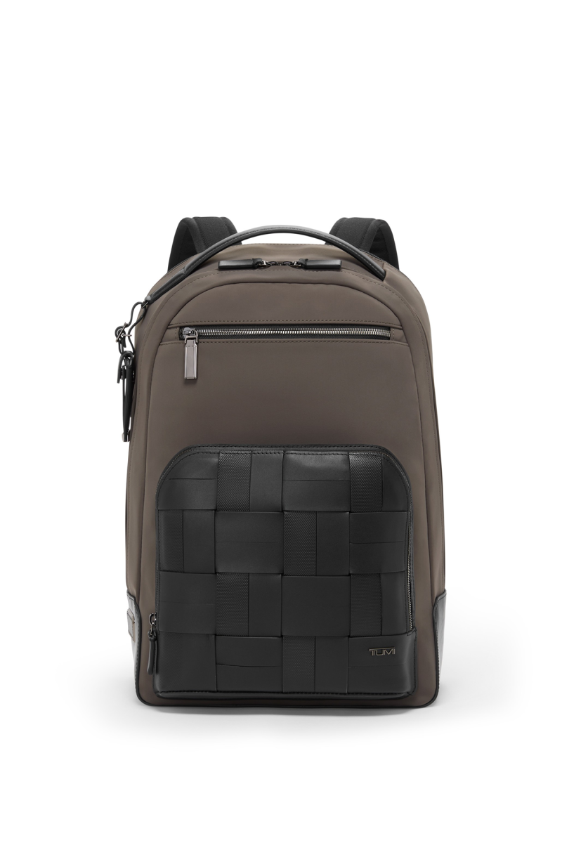 HARRISON Warren Backpack |  Taupe/Black Woven