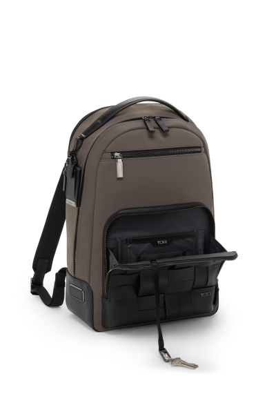 HARRISON Warren Backpack |  Taupe/Black Woven